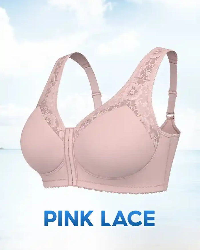 Women's Front-Closure Wireless Comfort Bra with Lift