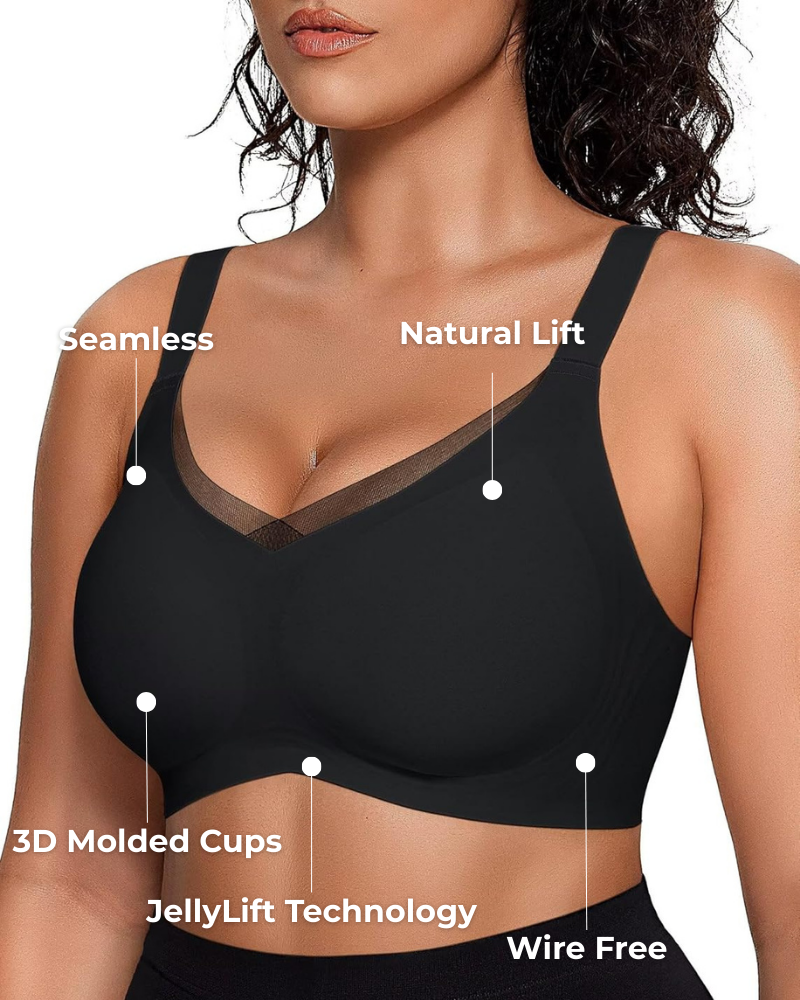 Mesh Detail Full Wireless Lift &amp; Support Bra