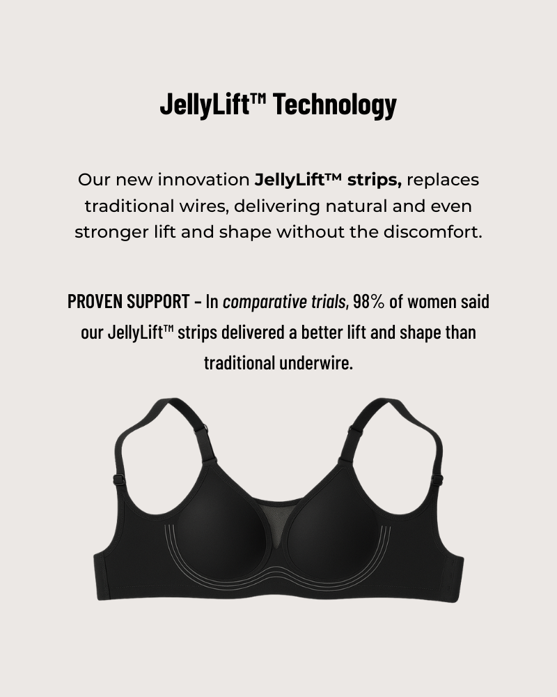Mesh Detail Full Wireless Lift &amp; Support Bra