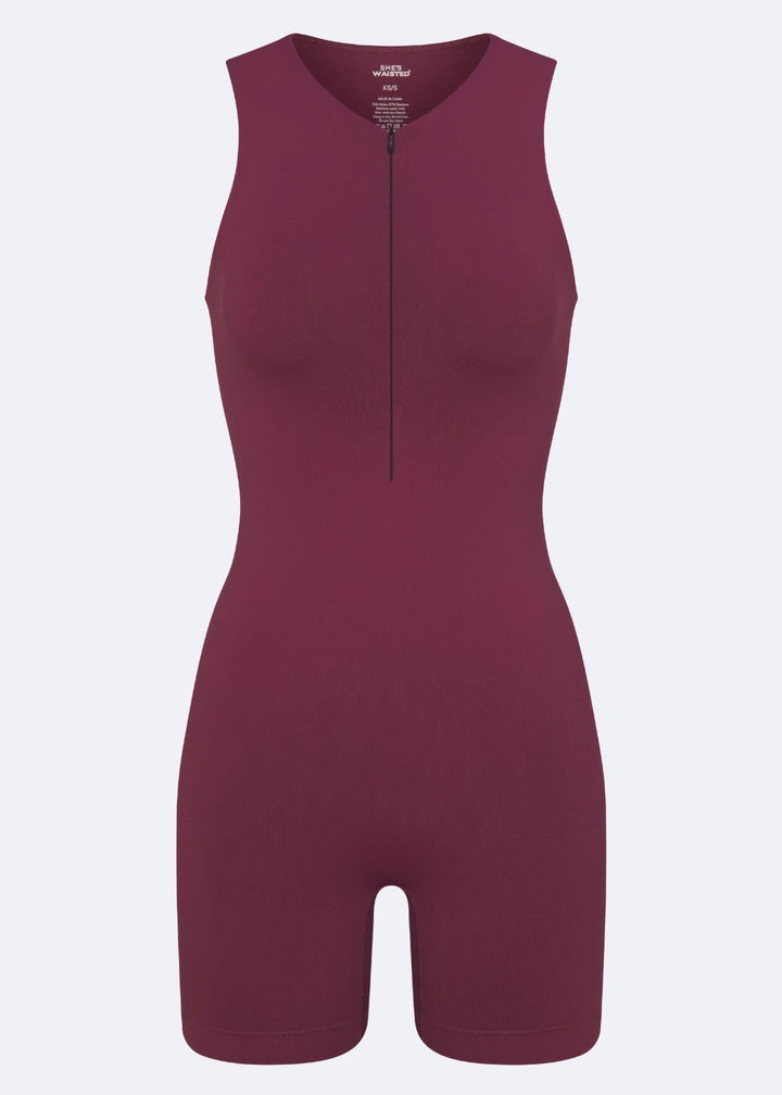 SnatchedKnit Zip Romper