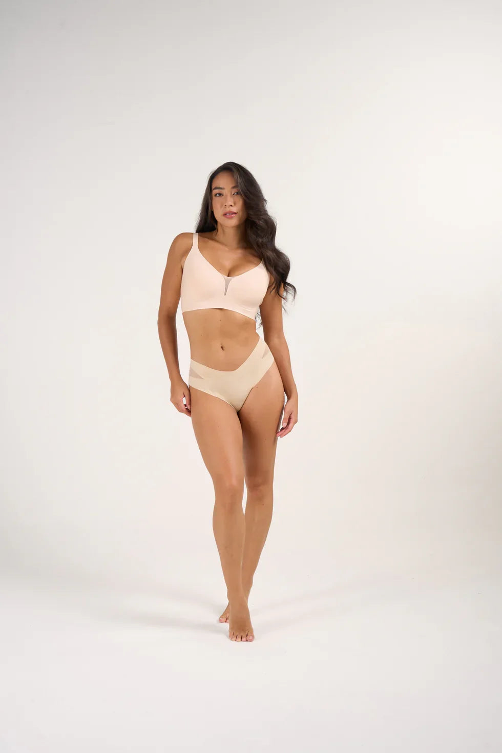 Support &amp; Lift V-Neck Mesh Bra