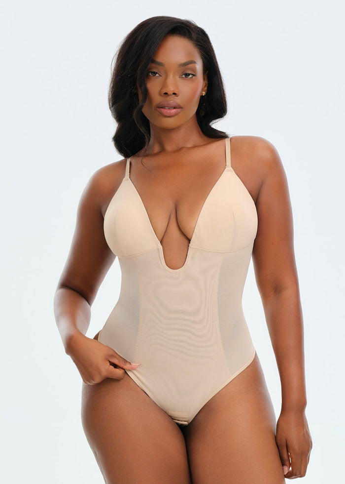 BraSculpt Plunge Bodysuit Thong