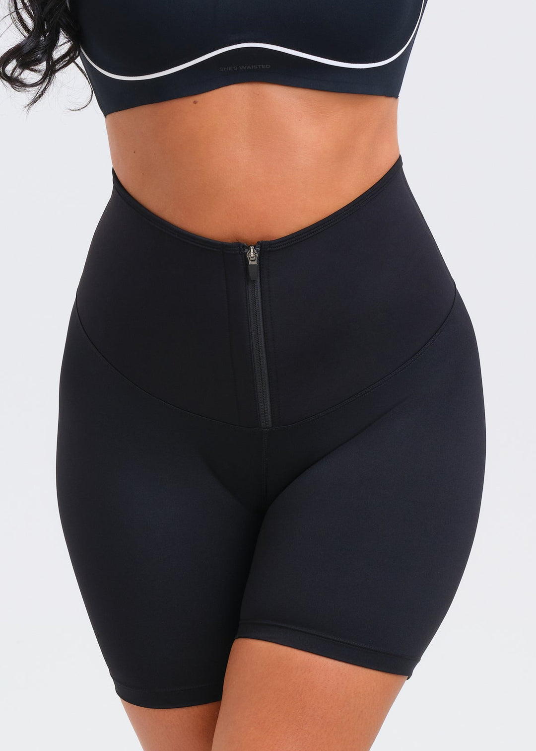 SaunaSculpt Zip Workout Shorts