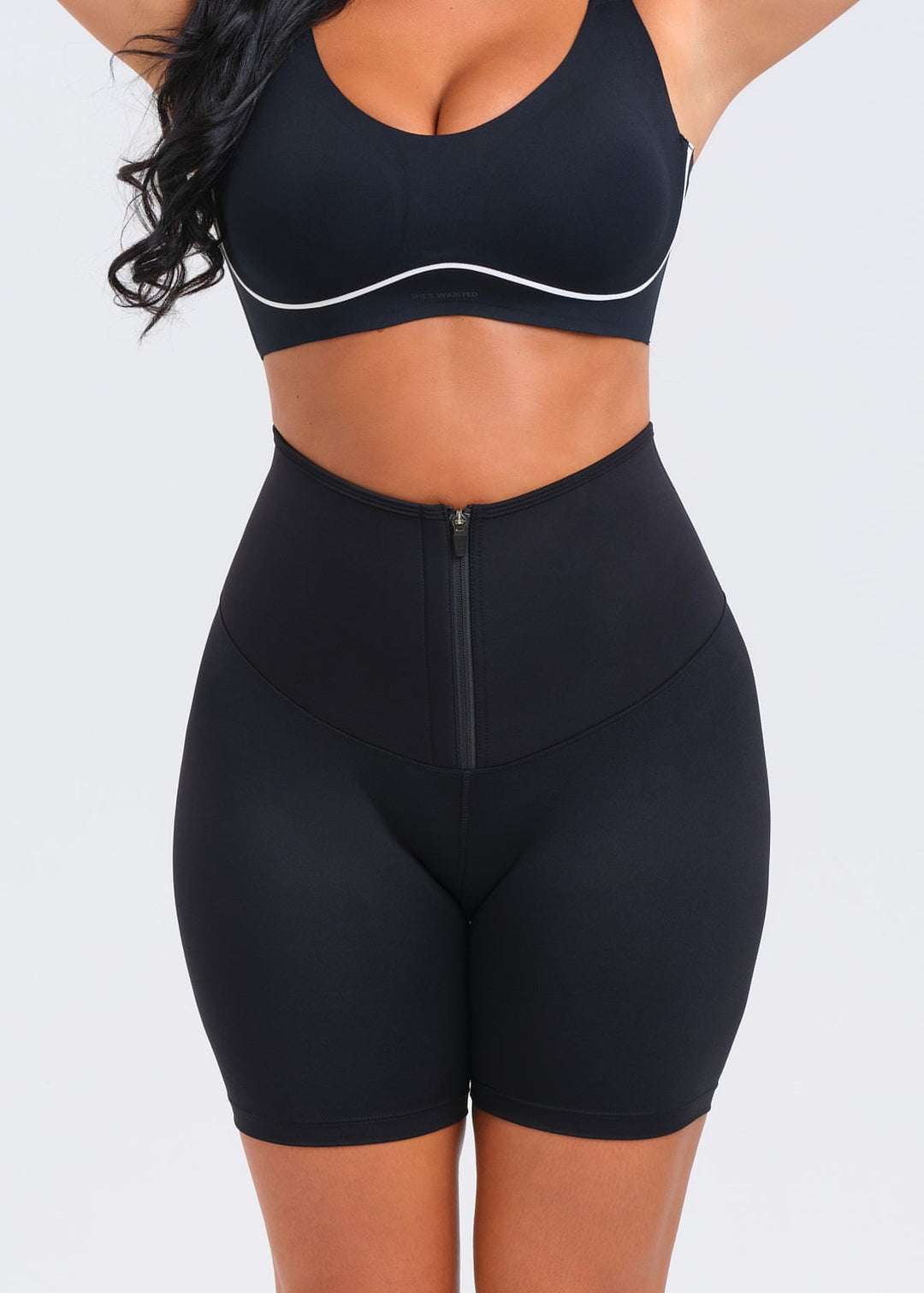 SaunaSculpt Zip Workout Shorts