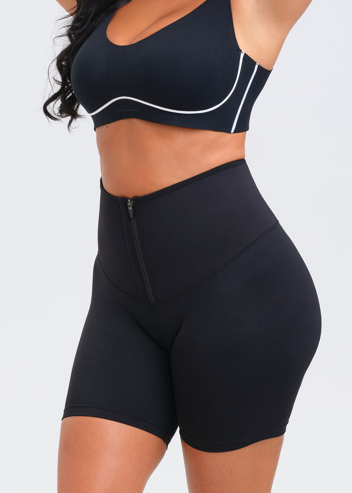SaunaSculpt Zip Workout Shorts