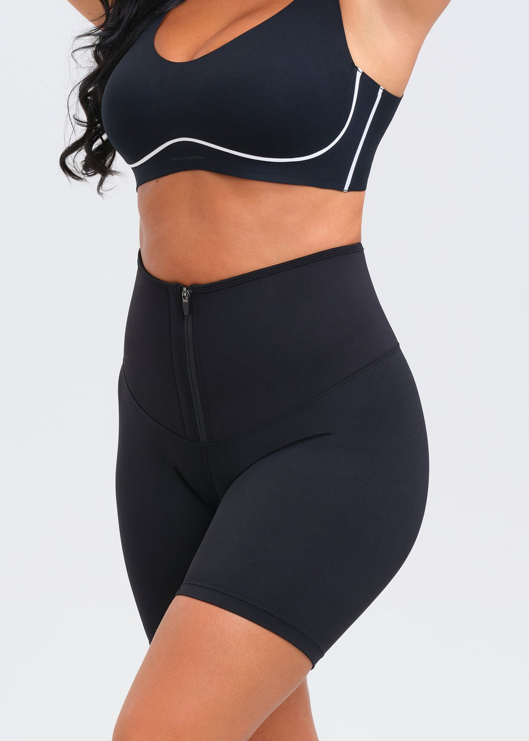 SaunaSculpt Zip Workout Shorts
