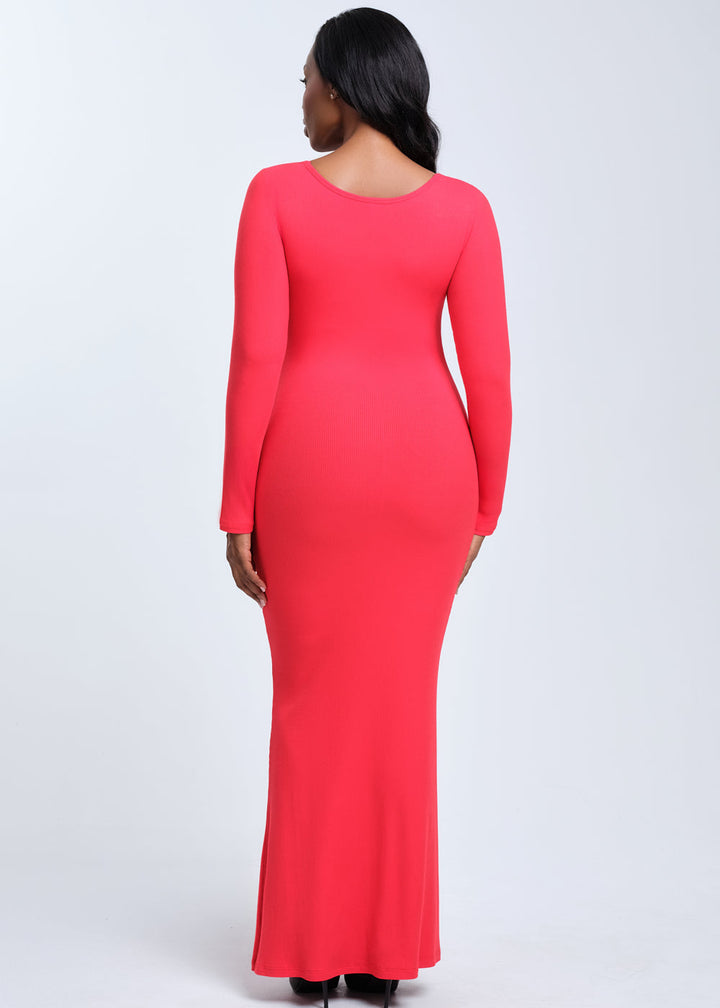 SecretSculpt Long Sleeve Midi Dress