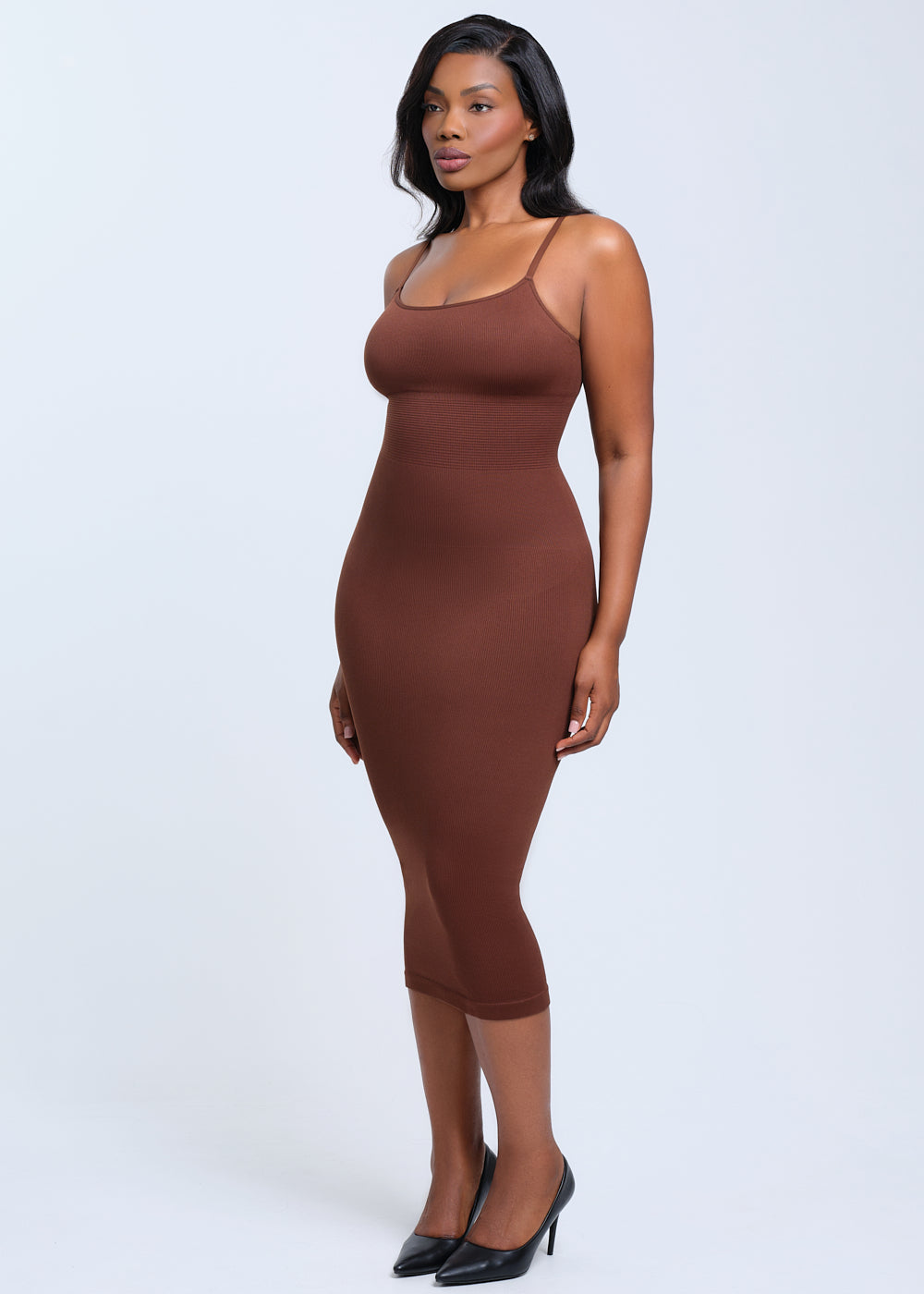 SnatchedKnit Spaghetti Strap Midi Dress