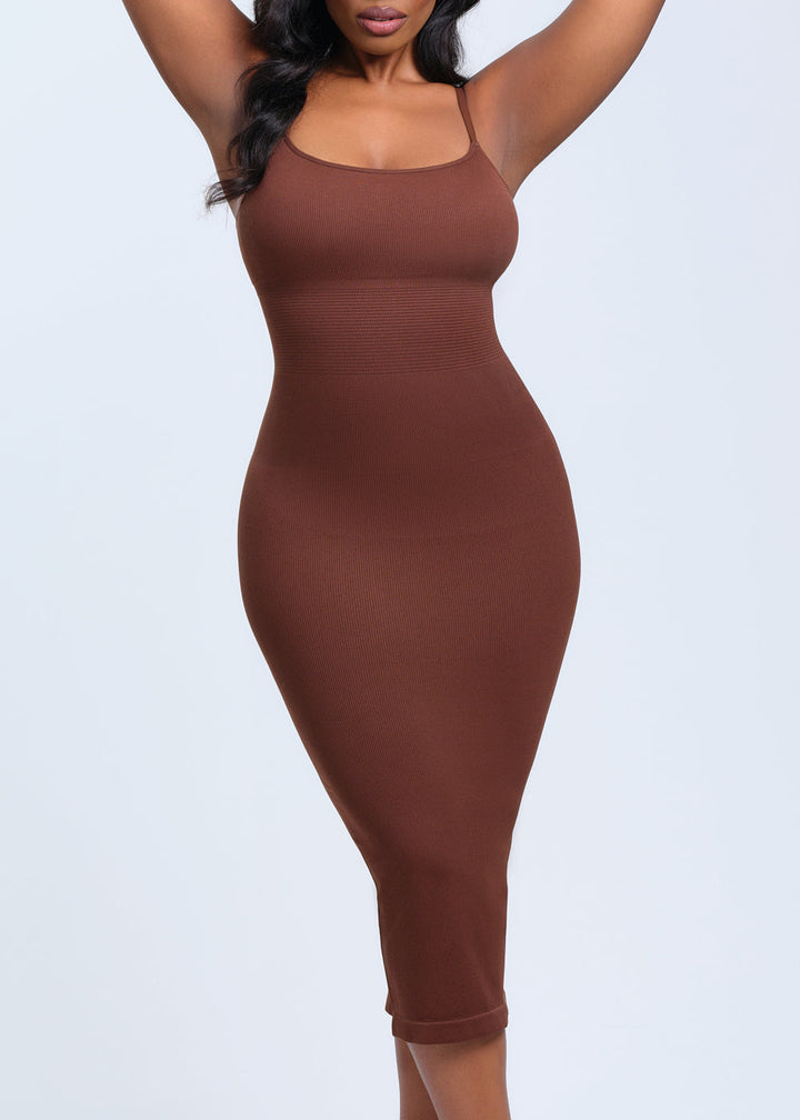SnatchedKnit Spaghetti Strap Midi Dress