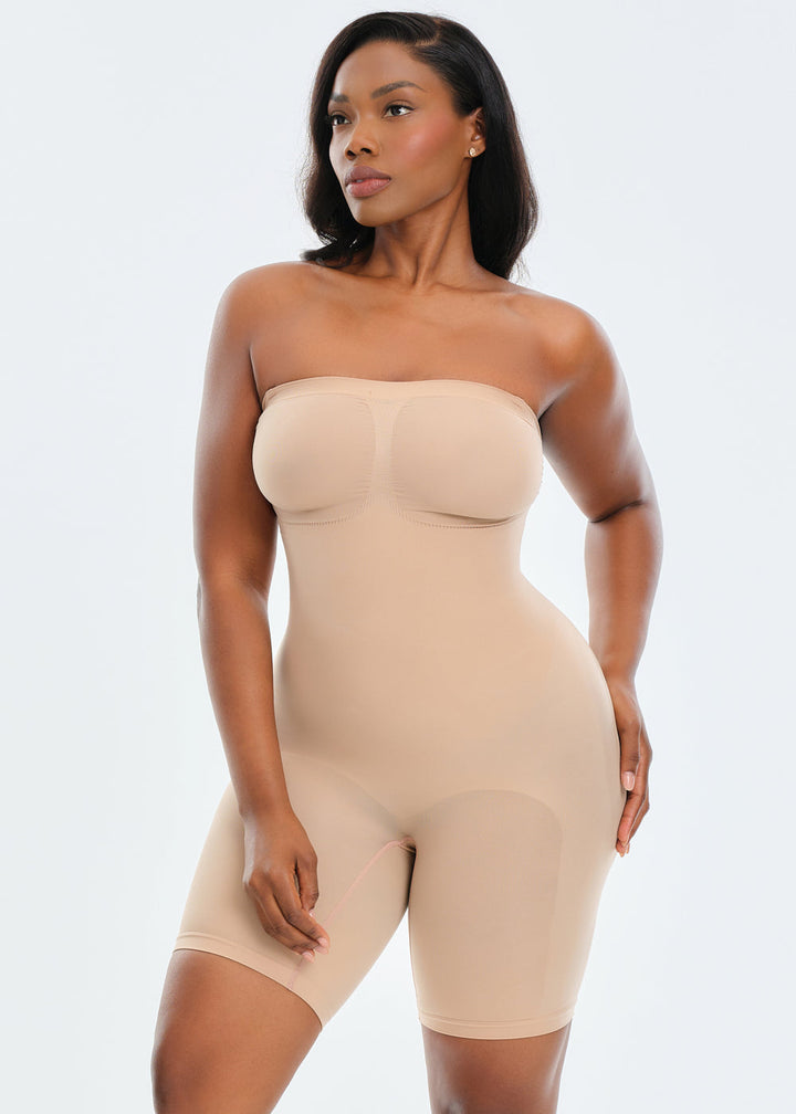SmoothingSeamless Strapless Bodysuit Shorts