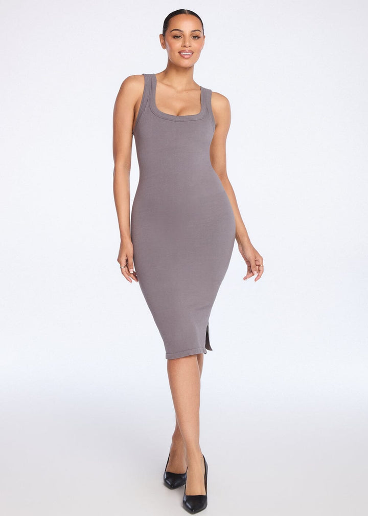 SecretSculpt Ribbed Tank Midi Dress