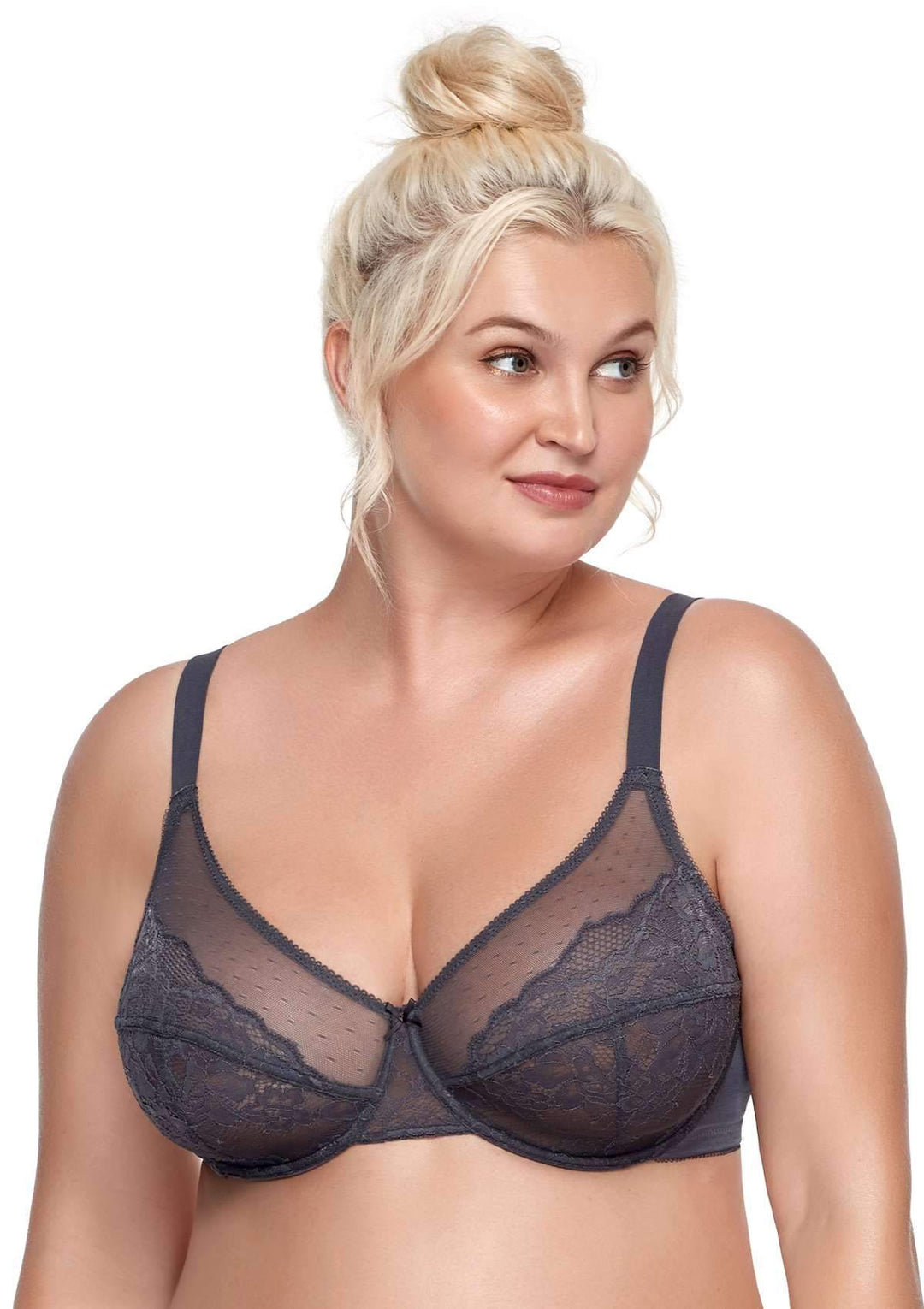 Breast Minimizer Bra - Nude and Gray