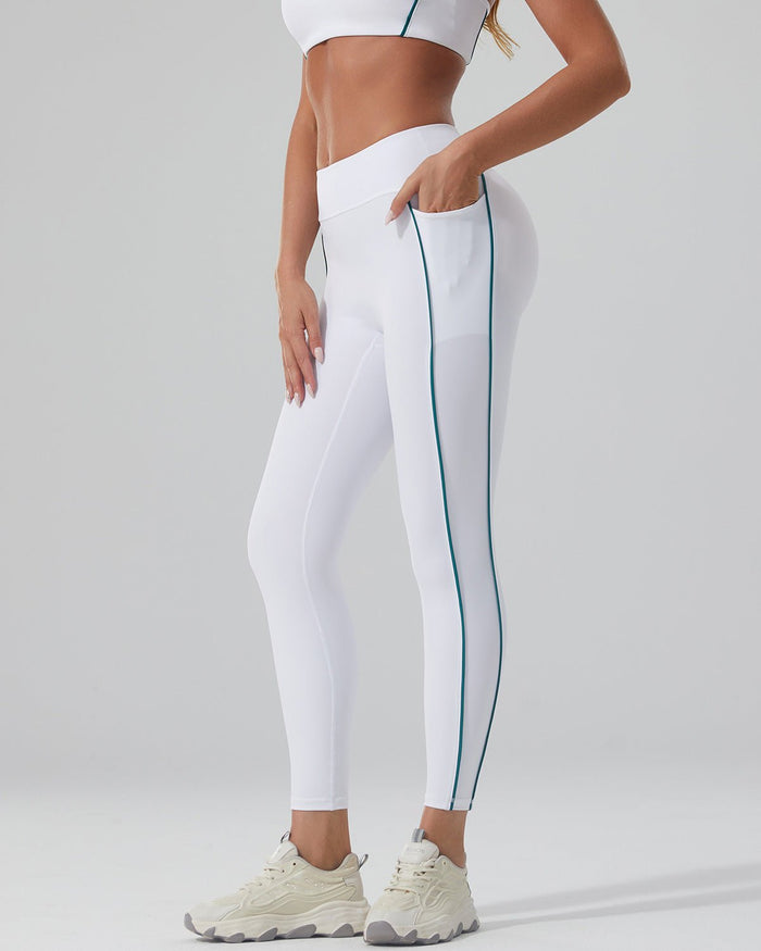 Women's High-Waisted Seamless Leggings with Side Pockets